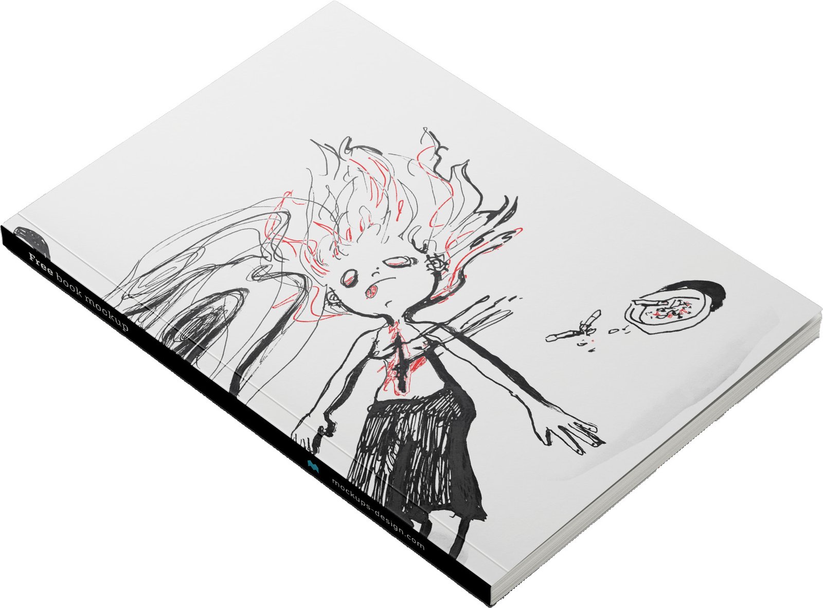 Comic draft open on sketch pages