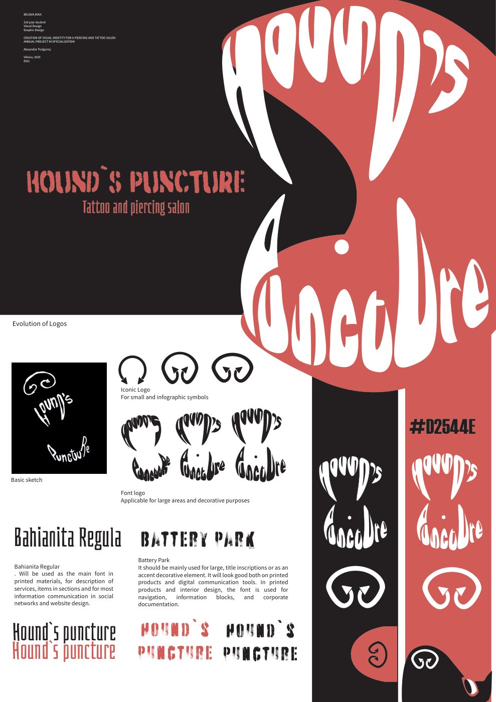 Hound's Puncture poster with huge fanged jaws in red and black