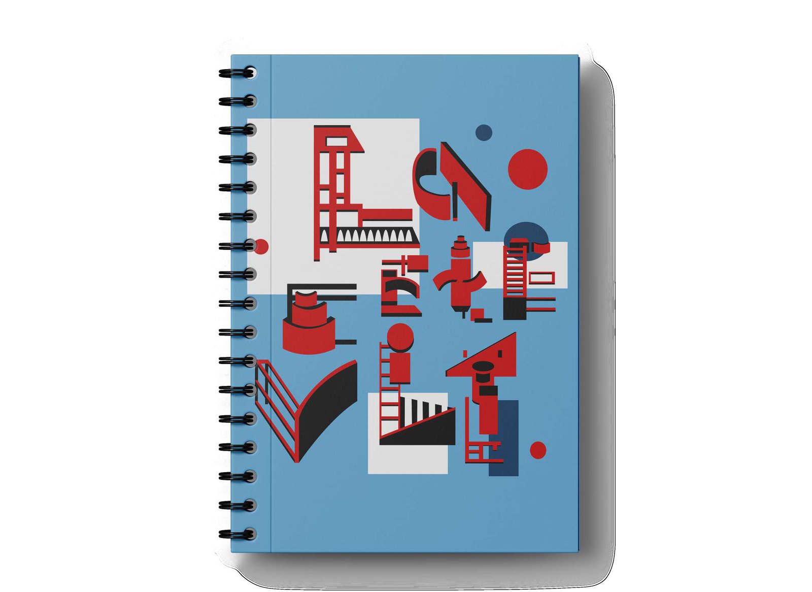 Spiral notebook with the identity pattern
